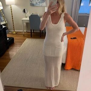 NEW STAUD Current Knit White Dress Size Small